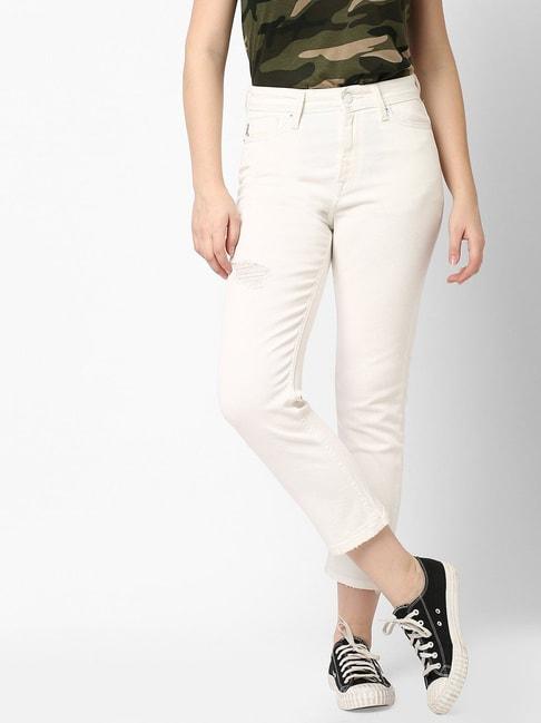 Pepe Jeans White Distressed Jeans