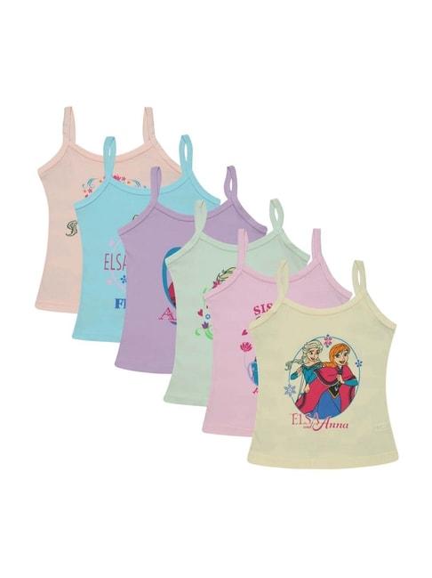 Bodycare Kids Multicolor Cotton Printed Vest (Pack of 6)