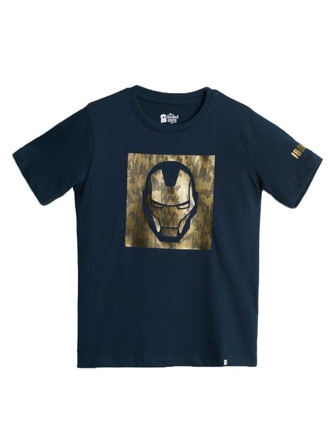 The Souled Store Kids Navy Printed T-Shirt