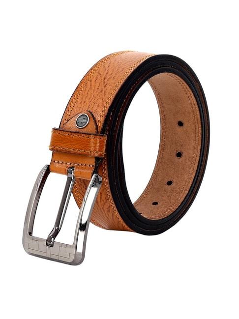 Leather World Tan Casual Leather Belt for Men