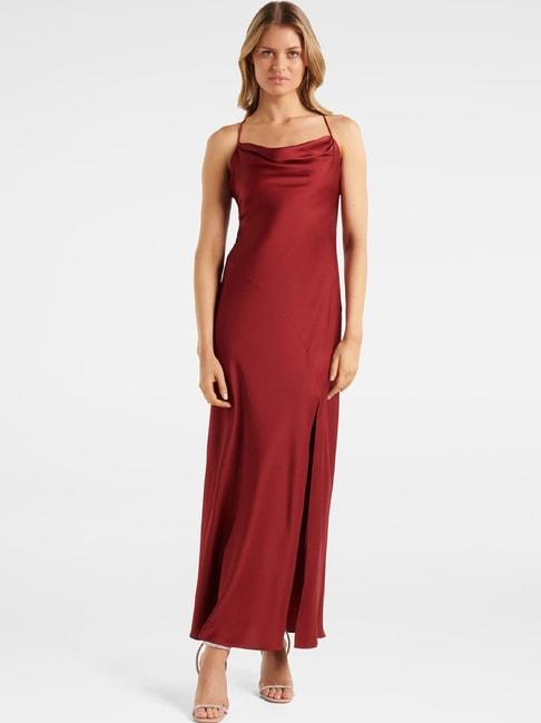 Forever New Maroon Maxi Dress