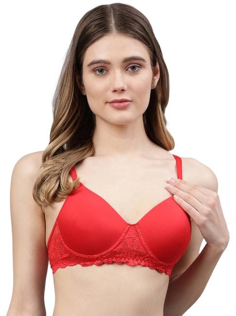 Cukoo Red Full Coverage Padded Everyday Bra