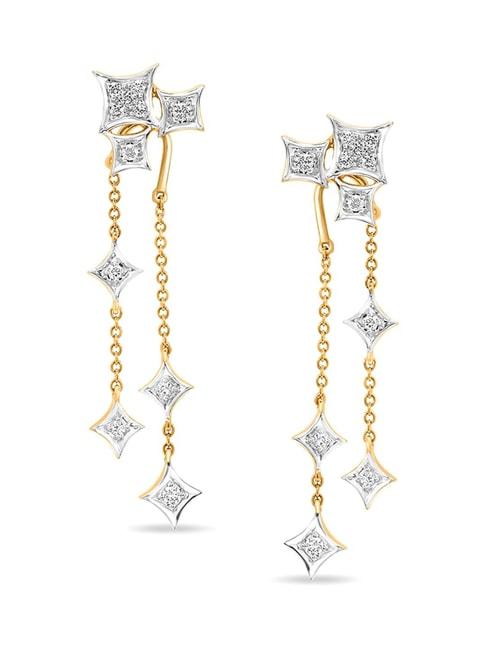 Mia by Tanishq 14 KT Detachable Yellow Gold Cosmos Drop Earrings