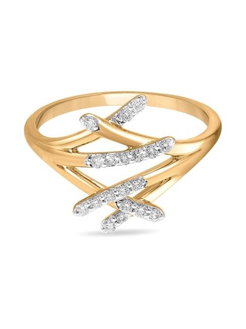 Mia by Tanishq 14k Gold & Diamond Geometric Ring for Women