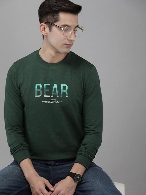 The Bear House Green Printed Sweatshirt