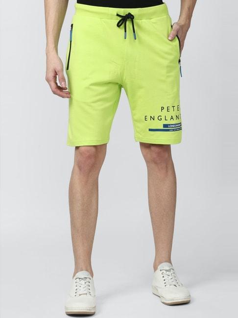 Peter England Green Regular Fit Shorts