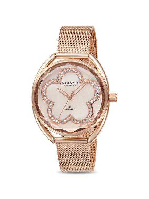 Strand By Obaku S734LXVVMV Rose Roses Analog Watch for Women