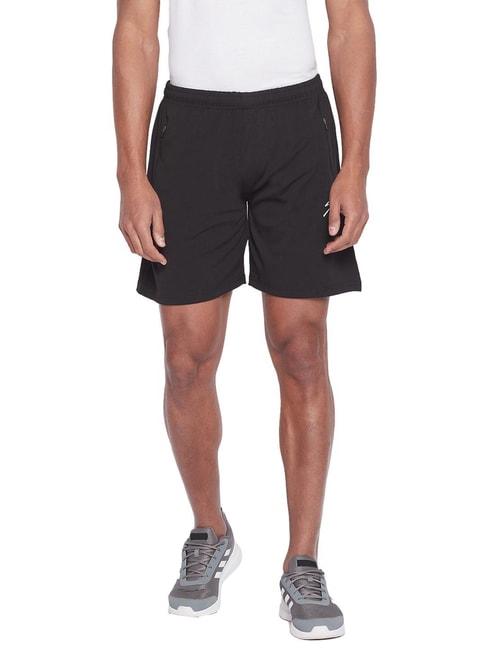 UNPAR Black Regular Fit Sports Shorts