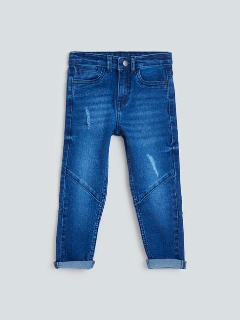 HOP Kids by Westside Dark Blue Distressed Jeans