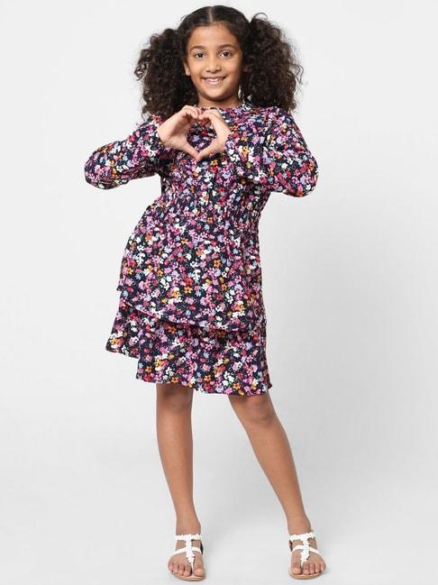 KIDS ONLY Multicolor Floral Print Full Sleeves Dress