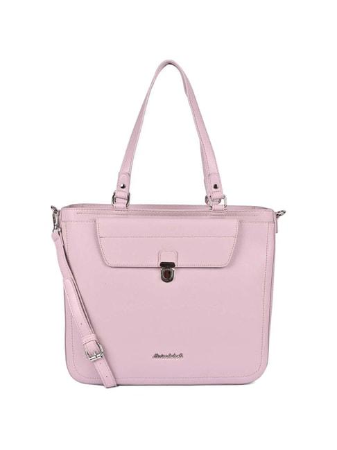 Marina Galanti Pink Solid Medium Tote Handbag