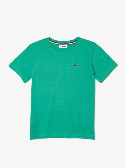 Lacoste Kids Green Solid T-Shirt