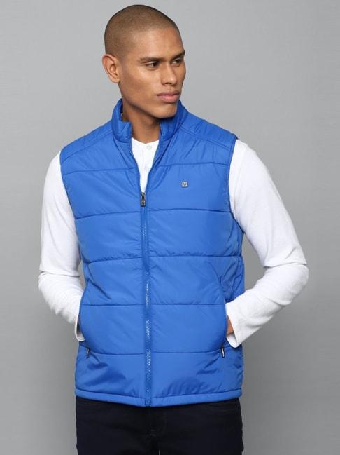Allen Solly Blue Cotton Regular Fit Quilted Jackets