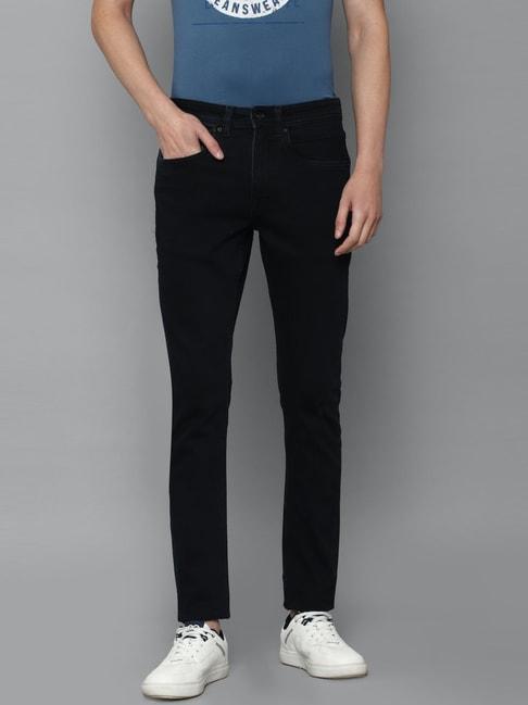 Louis Philippe Jeans Black Cotton Slim Fit Jeans
