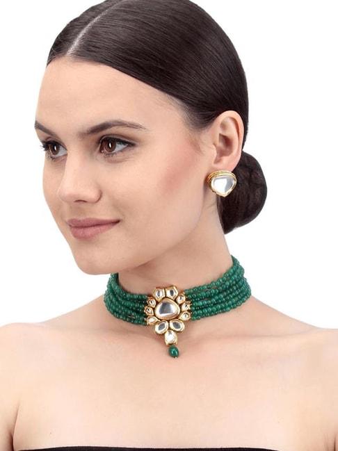 Imli Street Green Necklace & Earring Set