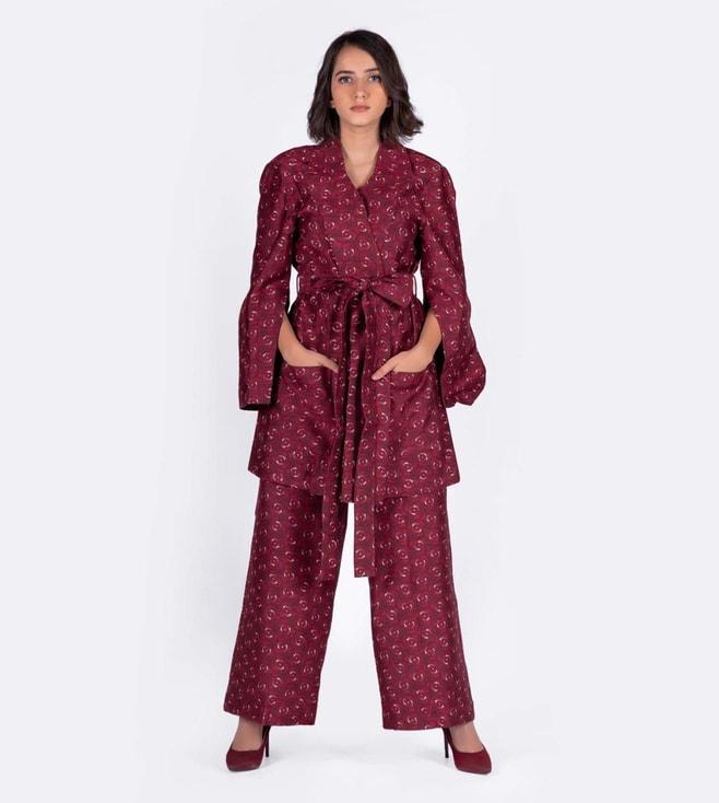 Mimamsaa Chokher Bali Geet Coat & Pants Set