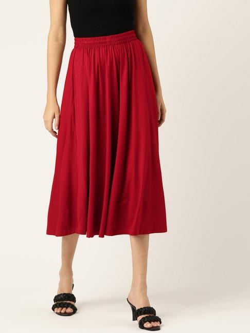 BRINNS Red A-Line Skirt