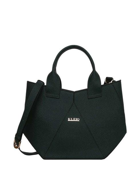 KLEIO Green Solid Medium Handbag