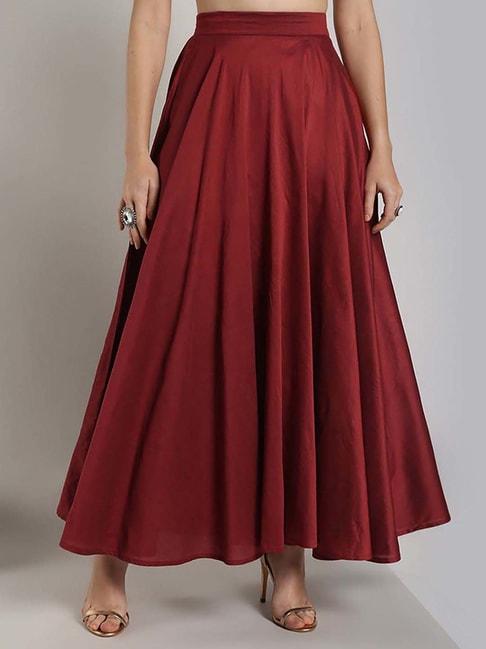 Abhishti Red Regular Fit Skirt