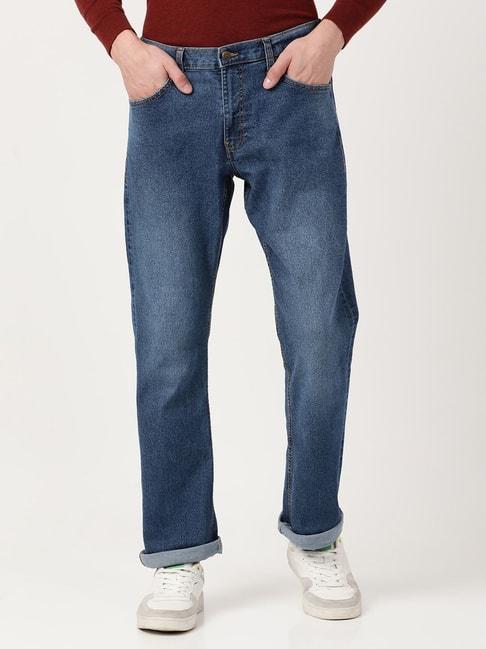 Lee Blue Cotton Relaxed Fit Jeans