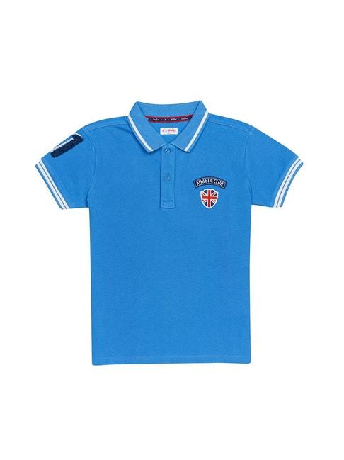 H by Hamleys Boys Blue Solid Polo T-Shirt