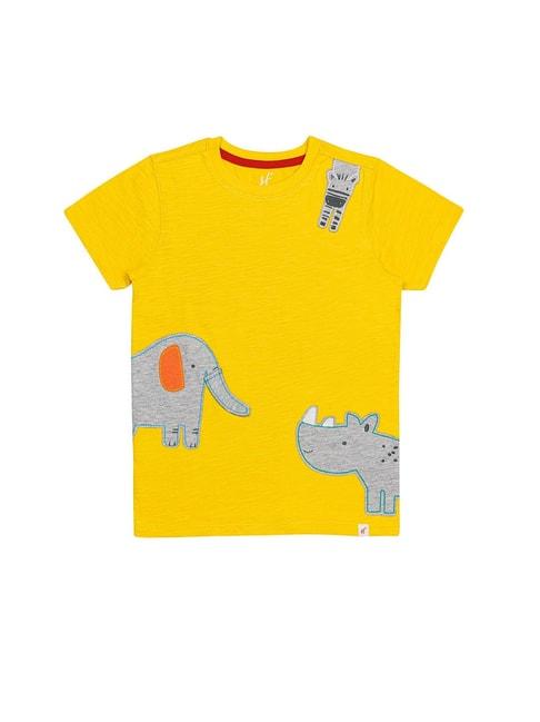 H by Hamleys Boys Yellow Applique T-Shirt