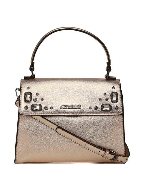 Marina Galanti Golden Embellished Medium Satchel Handbag