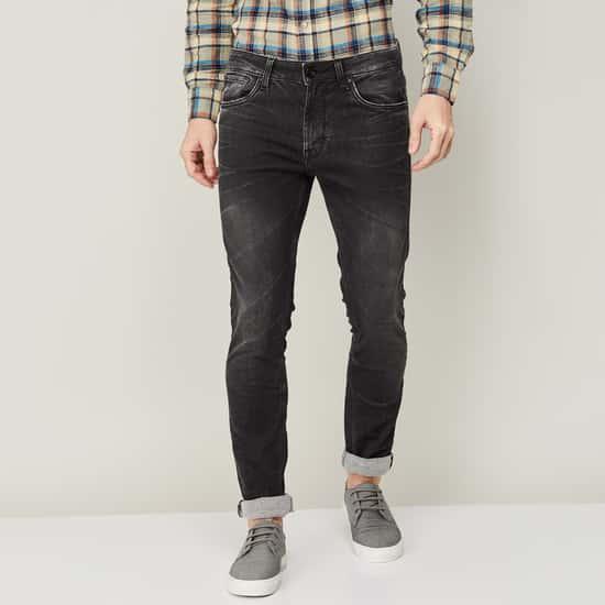 VOI JEANS Men Stonewashed Full-Length Skinny Fit Jeans