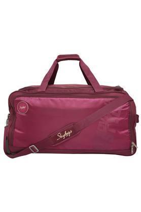 Unisex Zip Closure Duffle Trolley Bag - Purple