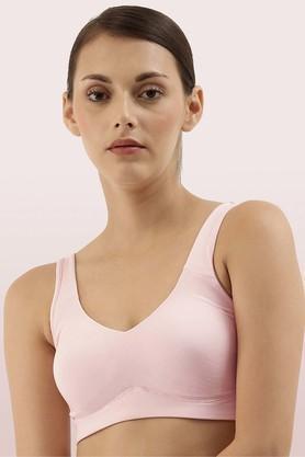 Non-Wired Fixed Strap Padded Womens Every Day Bra - Blush