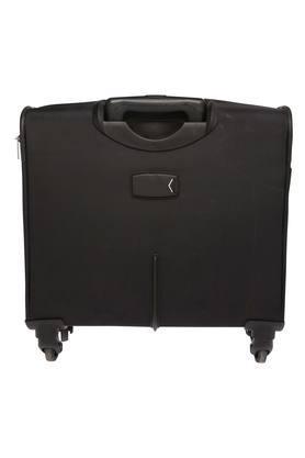 Unisex Zipper Closure Wheeled Laptop Bag - Black