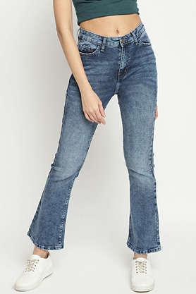 High Rise Denim Regular Fit Women's Jeans - Blue