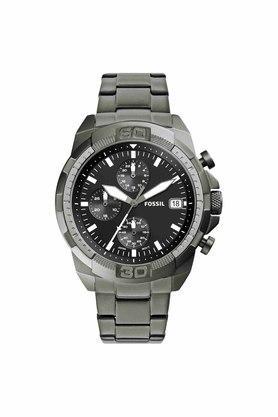 Mens 44 mm Bronson Black Dial Stainless Steel Chronograph Watch - FS5852I