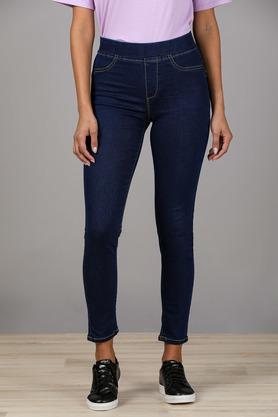 Skinny Fit Regular Length Cotton Lycra Women's Jeans - Indigo