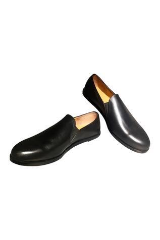 Black Handcrafted Pure Leather Loafers
