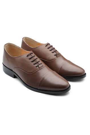 Brown Italian Soft Leather Handcrafted Toe Cap Oxford Shoes